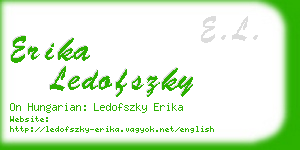 erika ledofszky business card